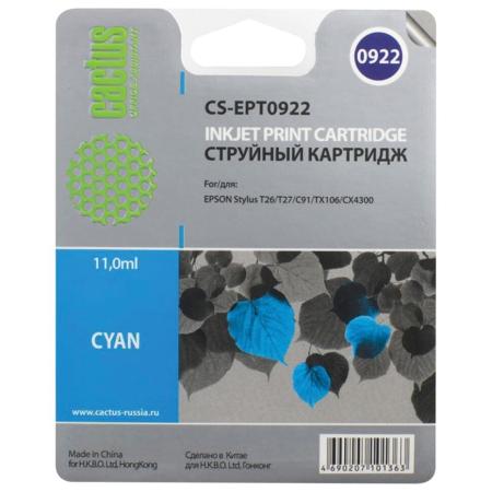 Картриджи для принтеров и МФУ CACTUS CS-EPT0922 (аналог Epson EPT09224A10 (C13T10824A10)) [CS-EPT0922]
