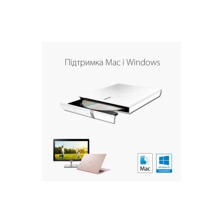 Оптические приводы ASUS SDRW-08D2S-U Lite (белый) [90-DQ0436-UA221KZ]