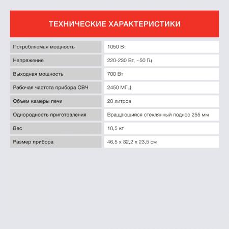 Микроволновые печи StarWind SWM5820