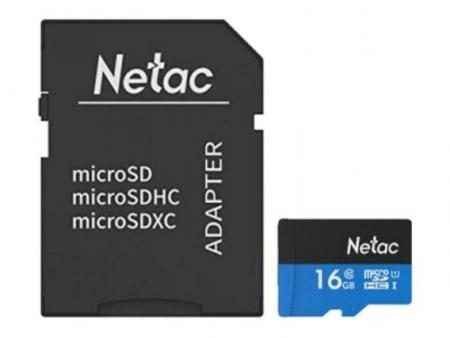 Карты памяти Netac P500 Standard 16GB NT02P500STN-016G-R (с адаптером) [NT02P500STN-016G-R]