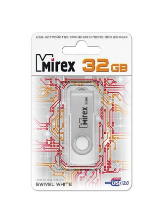 USB Flash Mirex SWIVEL WHITE 32GB (13600-FMUSWT32) [13600-FMUSWT32]