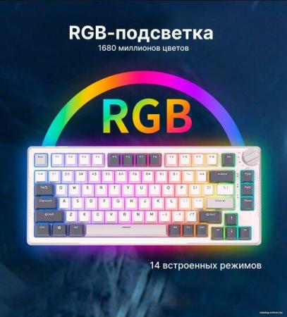 Клавиатуры Royal Kludge RK-H81 RGB White Night (RK Cyan) [6935280824104]