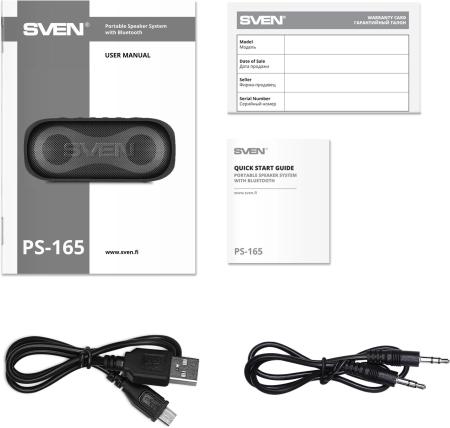 Беспроводные и портативные колонки SVEN PS-165 [PS-165, SV-022372]