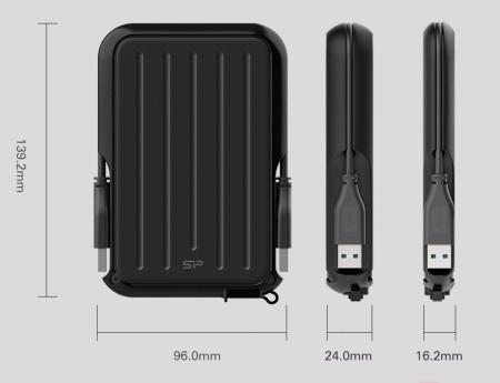 Внешние накопители Silicon-Power Armor A66 1TB SP010TBPHD66SS3B [SP010TBPHD66SS3B]