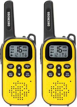 Портативные радиостанции Decross DC43 (2шт, желтый)