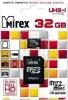 Карты памяти Mirex microSDHC UHS-I (Class 10) 32GB + адаптер [13613-ADSUHS32] [13613-ADSUHS32]