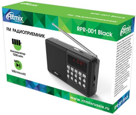Радиоприемники Ritmix RPR-001 (черный) [RPR-001]