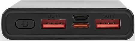 Портативные зарядные устройства Digma DGPF10A 10000mAh (черный) [DGPF10A22PBK, 1928758]