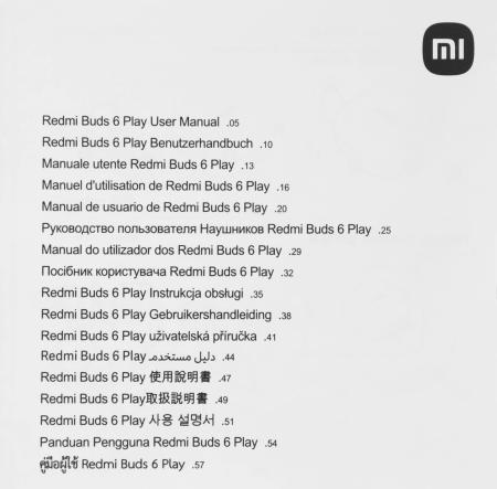 Наушники и гарнитуры Xiaomi Redmi Buds 6 Play M2420E1 (голубой, международная версия) [BHR9283GL]