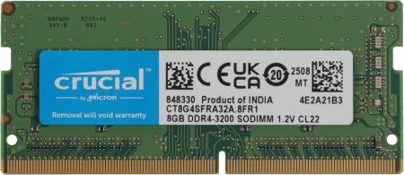 Оперативная память Crucial 8GB DDR4 SODIMM PC4-25600 CT8G4SFRA32A [CT8G4SFRA32A]
