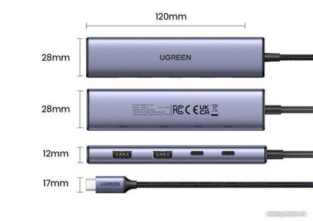 USB-хабы и док-станции Ugreen CM473 15395 [15395]