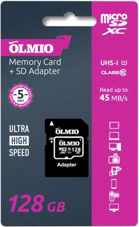 Карты памяти Olmio microSDXC 128GB V30 UHS-I Class 3 (U3)