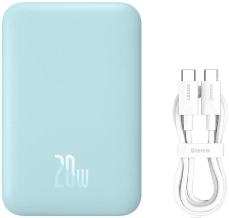 Портативные зарядные устройства Baseus Magnetic Wireless PPCX020003 6000mAh (голубой) [PPCX020003]