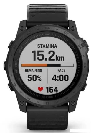 Умные часы и браслеты Garmin Fenix E 47мм (серая сталь, черный силиконовый ремешок) [010-03025-01]