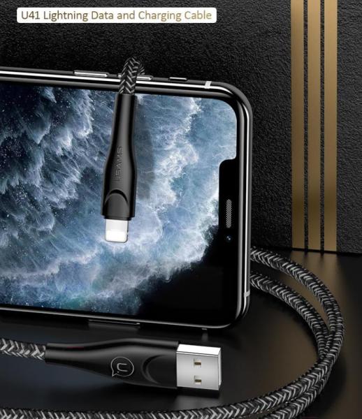 Кабели, адаптеры, разветвители Usams U41 Lightning US-SJ391 (черный) [SJ391USB01]