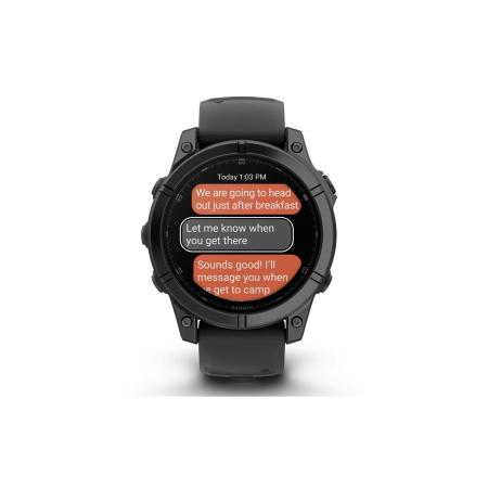 Умные часы и браслеты Garmin Fenix E 47мм (серая сталь, черный силиконовый ремешок) [010-03025-01]