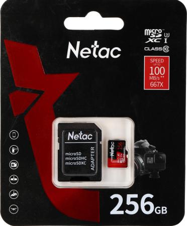Карты памяти Netac 256GB 500 Extreme Pro NT02P500PRO-256G-R (с адаптером) [NT02P500PRO-256G-R]