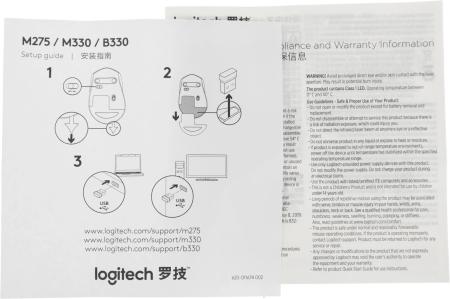 Мыши Logitech M330 Silent Plus (белый/желтый) [910-004926]