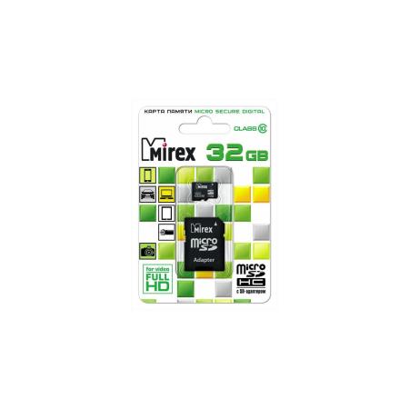 Карты памяти Mirex microSDHC (Class 10) 32GB (13613-AD10SD32) [13613-AD10SD32]
