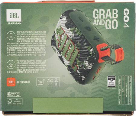 Беспроводные и портативные колонки JBL Go 4 (камуфляж) [JBLGO4SQUAD, 1200130009488]