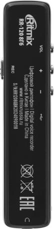 Диктофоны Ritmix RR-120 8GB (черный) [RR-120 8Gb Black]