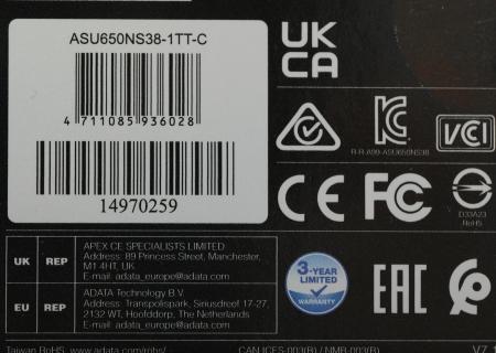 SSD ADATA Ultimate SU650 1TB ASU650NS38-1TT-C [ASU650NS38-1TT-C]