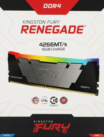 Оперативная память Kingston FURY Renegade RGB 2x8ГБ DDR4 4266 МГц KF442C19RB2AK2/16 [KF442C19RB2AK2/16]
