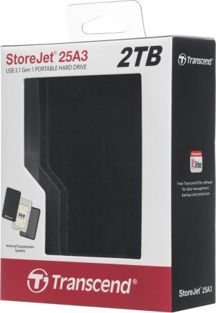 Внешние накопители Transcend StoreJet 25A3 2TB Black (TS2TSJ25A3K)