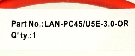 Кабели, адаптеры, разветвители Lanmaster LAN-PC45/U5E-3.0-OR