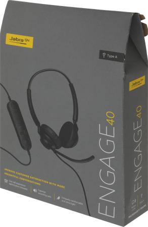 Наушники и гарнитуры Jabra Engage 40 USB-A MS Stereo [4099-413-279]