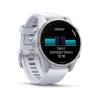 Умные часы и браслеты Garmin Fenix 8 43мм (серебристый, белый ремешок) [010-02903-00]