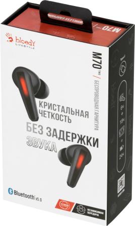Наушники и гарнитуры A4Tech Bloody M70 (красная подсветка) [M70 BLACK+ RED]