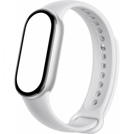 Умные часы и браслеты Xiaomi Smart Band 10 M2459B1 (серебристый, с белым силиконовым ремешком, международная версия) [BHR07PSGL]