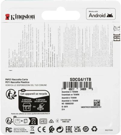Карты памяти Kingston Canvas Go! Plus microSDXC 1TB SDCG4/1TBSP [SDCG4/1TBSP]