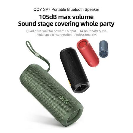 Беспроводные и портативные колонки QCY SP7 (зеленый) [BH24SP7A Green, 6957141410103]