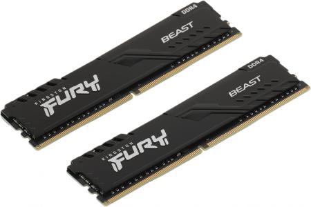 Оперативная память Kingston FURY Beast 2x16GB DDR4 PC4-25600 KF432C16BBK2/32 [KF432C16BBK2/32]