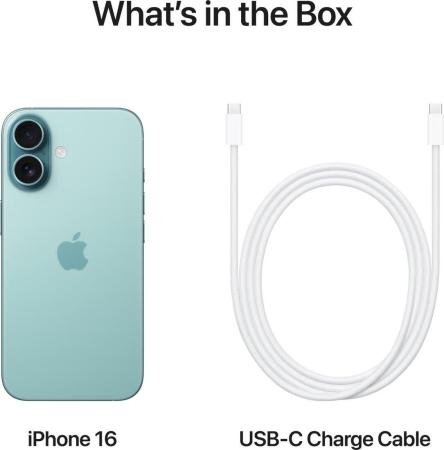 Мобильные телефоны Apple iPhone 16 128GB (бирюзовый) [MYED3HN/A]