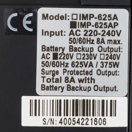 Источники бесперебойного питания Powercom Imperial IMP-625AP