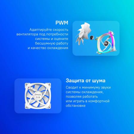 Системы охлаждения Montech AX120 PWM (белый) [MNT-AX120-W]