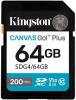 Карты памяти Kingston Canvas Go! Plus SDXC 64GB SDG4/64GB [SDG4/64GB]