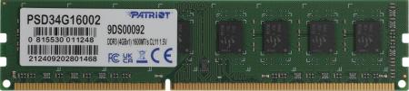 Оперативная память Patriot 4GB DDR3 PC3-12800 (PSD34G16002)