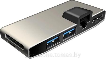 USB-хабы и док-станции Satechi Pro Hub Mini ST-UCPHMIM (серый космос) [ST-UCPHMIM]