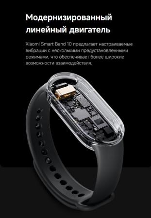 Умные часы и браслеты Xiaomi Smart Band 10 M2459B1 (белая керамика, с белым силиконовым ремешком, международная версия) [BHR07Y5GL]