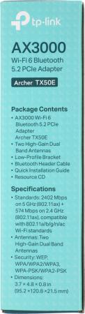 Беспроводные адаптеры TP-Link Archer TX50E
