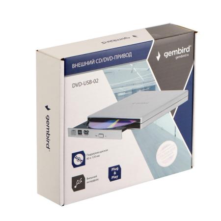 Оптические приводы Gembird DVD-USB-02-SV Оптические приводы Gembird DVD-USB-02-SV