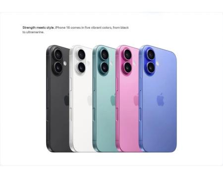 Мобильные телефоны Apple iPhone 16 128GB (черный) [MYE73HN/A]