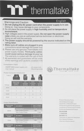 Блоки питания Thermaltake Smart BM3 Bronze 850W PS-SPD-0850MNFABE-3 [PS-SPD-0850MNFABE-3]