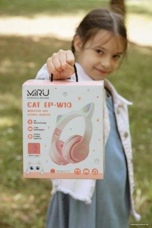 Наушники и гарнитуры Miru Cat EP-W10 (розовый) [W101]