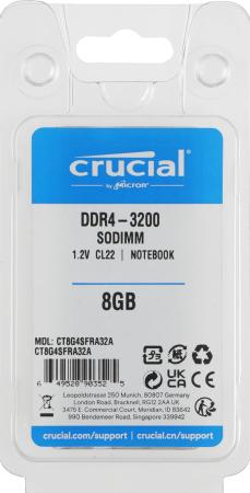Оперативная память Crucial 8GB DDR4 SODIMM PC4-25600 CT8G4SFRA32A [CT8G4SFRA32A]