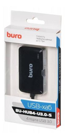 USB-хабы и док-станции Buro BU-HUB4-U3.0-S [389736]